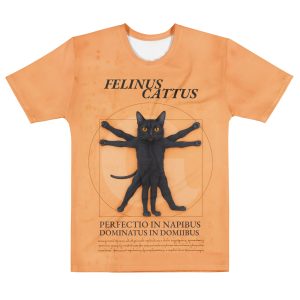 Vitruvian Cat All-Over Tee – Funny Renaissance Cat Shirt