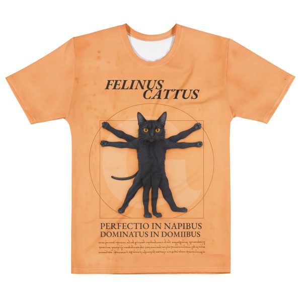 Vitruvian Cat All-Over Tee – Funny Renaissance Cat Shirt