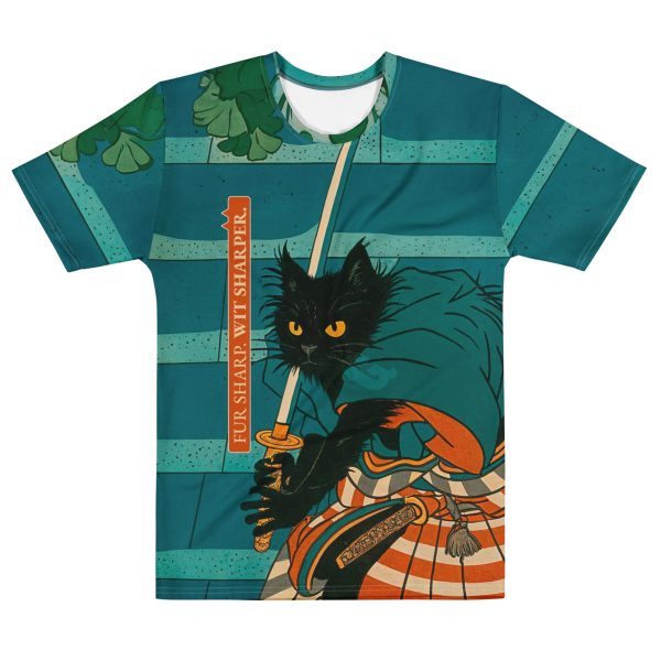 Samurai Cat All-Over Tee – Ninja Style Funny Cat Shirt