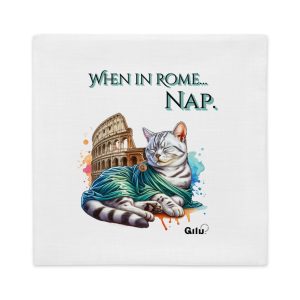 Global Catnap Pillow Case – Cultural Cat-Themed Decor