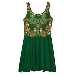Celtic Cat Magic Skater Dress – Irish Mandala Style for Cat Lovers
