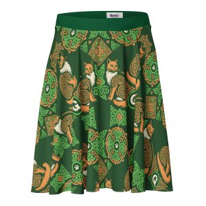 Celtic Cats Skater Skirt – Irish Cat Lover Gift