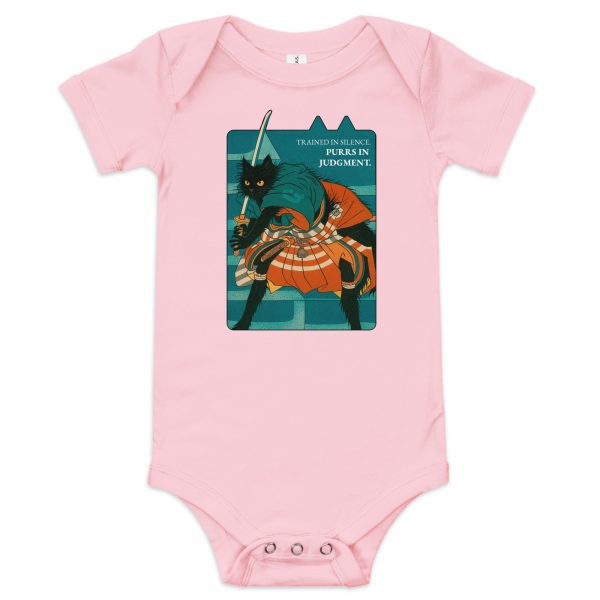 Samurai Cat – Warrior Baby Bodysuit for Cat Lovers - Image 4