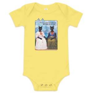 Two Fridas – Black Cat Baby Bodysuit for Artsy Families