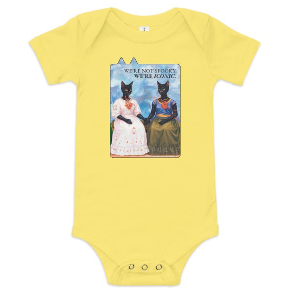 Two Fridas – Black Cat Baby Bodysuit for Artsy Families