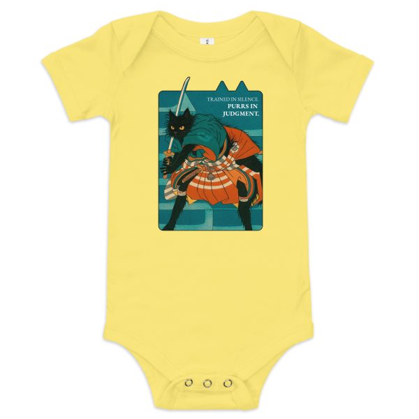 Samurai Cat – Warrior Baby Bodysuit for Cat Lovers - Image 5