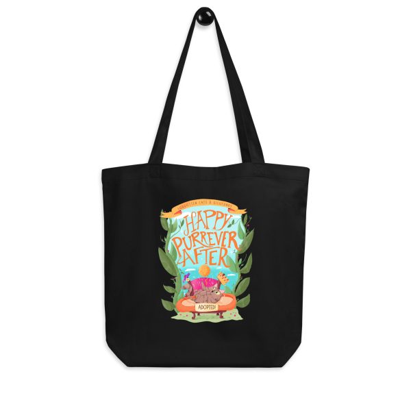 Happy Purrever After Cat Adoption Tote – Reusable Eco Bag for Cat Lovers - Image 2