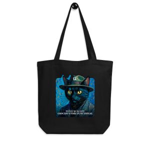 Van Gogh Cat Tote Bag – Funny Eco Tote with Artistic Sass