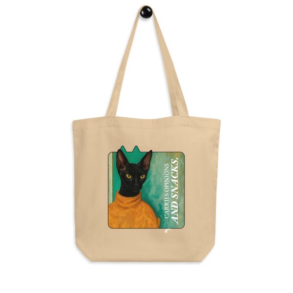 Turtleneck Cat Tote Bag – Funny Eco Tote for Cat Lovers - Image 2