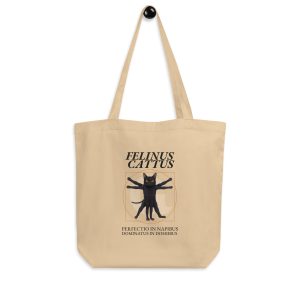Vitruvian Cat Tote Bag – Funny Eco Tote for Nap Enthusiasts