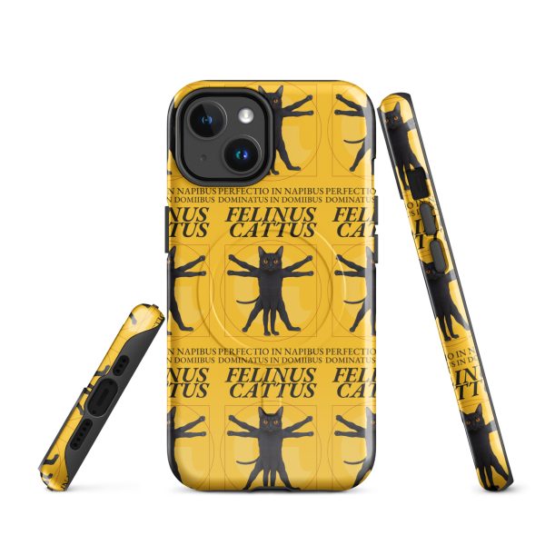 Vitruvian Cat MagSafe® Case – Funny Yellow iPhone® Case for Cat Lovers - Image 2