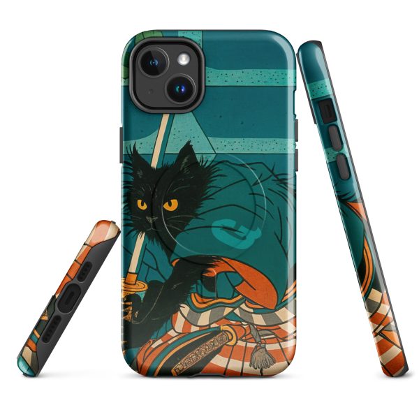 Samurai Cat MagSafe® Case – Warrior Black Cat iPhone® Cover - Image 4