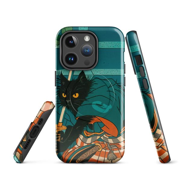 Samurai Cat MagSafe® Case – Warrior Black Cat iPhone® Cover - Image 6