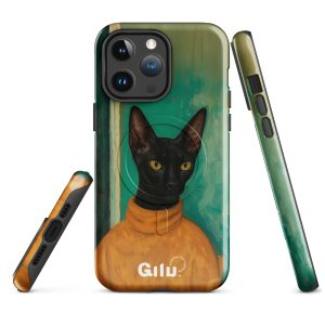 Turtleneck Cat MagSafe® – Stylish Black Cat iPhone® Case