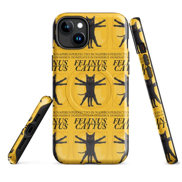 Vitruvian Cat MagSafe® Case – Funny Yellow iPhone® Case for Cat Lovers - Image 11