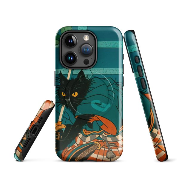 Samurai Cat MagSafe® Case – Warrior Black Cat iPhone® Cover - Image 13