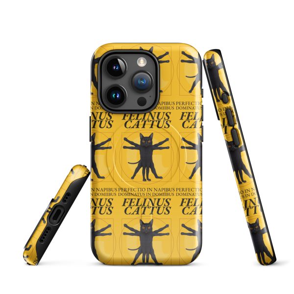 Vitruvian Cat MagSafe® Case – Funny Yellow iPhone® Case for Cat Lovers - Image 13