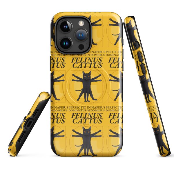 Vitruvian Cat MagSafe® Case – Funny Yellow iPhone® Case for Cat Lovers - Image 15