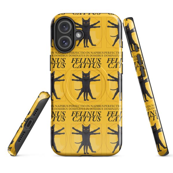 Vitruvian Cat MagSafe® Case – Funny Yellow iPhone® Case for Cat Lovers - Image 19