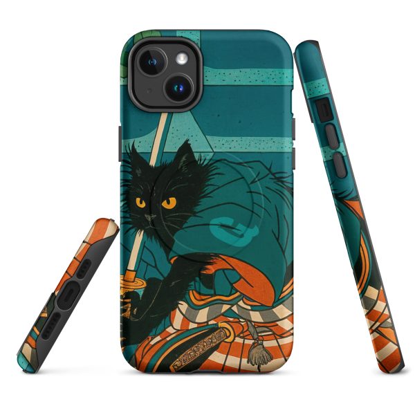 Samurai Cat MagSafe® Case – Warrior Black Cat iPhone® Cover - Image 5