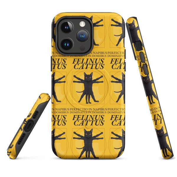 Vitruvian Cat MagSafe® Case – Funny Yellow iPhone® Case for Cat Lovers - Image 8