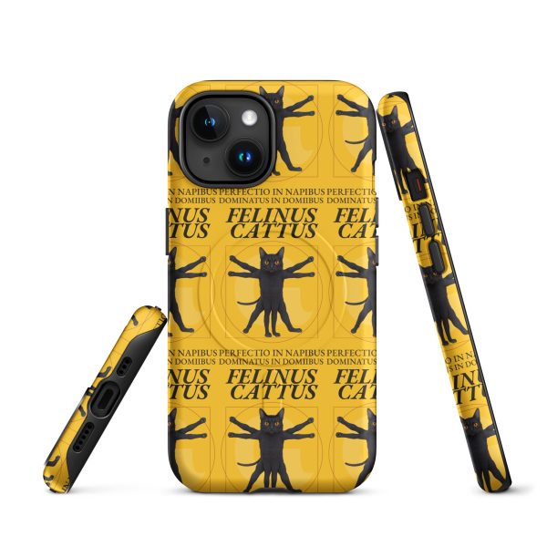 Vitruvian Cat MagSafe® Case – Funny Yellow iPhone® Case for Cat Lovers - Image 10