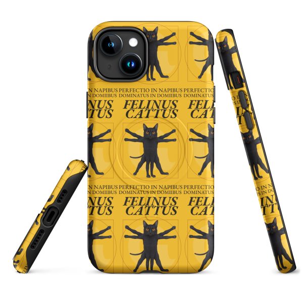 Vitruvian Cat MagSafe® Case – Funny Yellow iPhone® Case for Cat Lovers - Image 12