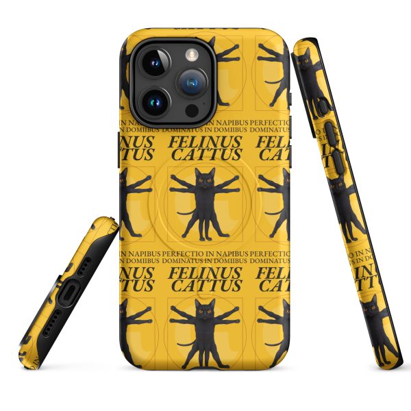 Vitruvian Cat MagSafe® Case – Funny Yellow iPhone® Case for Cat Lovers - Image 16