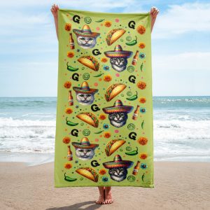 Fiesta Cat Sublimated Towel