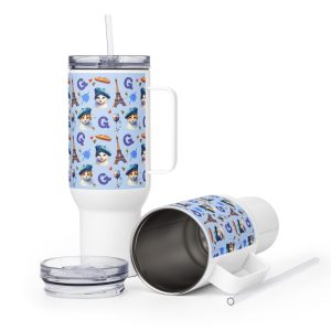 Parisian Cat Travel Mug – Cute Cat Gift with French Flair
