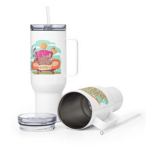 Happy Purrever After Cat Adoption Travel Mug – 25/40 oz with Handle