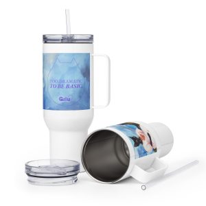 Dramatic Cat Travel Mug – Frida Style Black Cat Tumbler