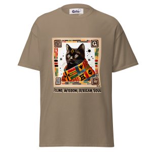 Feline Wisdom, African Soul – Unisex Cat Lover T-Shirt