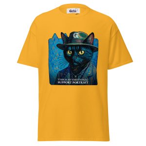 Emotional Support Cat Tee – Van Gogh Style Funny Cat Shirt