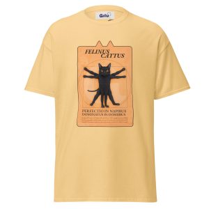 Felinus Cattus Tee – Vitruvian Cat T-Shirt for Cat Lovers
