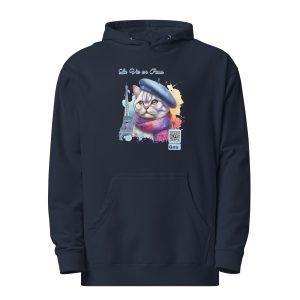 La Vie en Paws Cat Hoodie – French-Inspired Unisex Hoodie for Cat Lovers