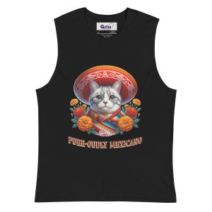 Purr-oudly Mexicano Cat Muscle Shirt – Funny Sleeveless Tee for Cat Lovers