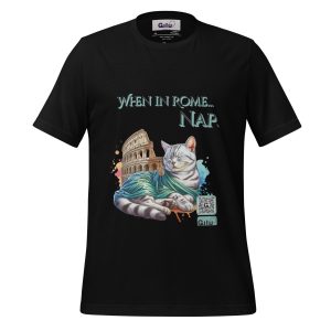 Funny Cat Lover T-Shirt – Roman Cat Nap | Gilu “When in Rome” Tee