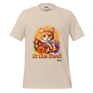 Lit Like Diwali Cat Tee – Funny Unisex Diwali Shirt for Cat Lovers