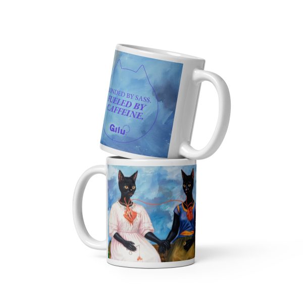 Sassy Cats Mug – Funny Frida-Style Coffee Cup for Cat Lovers - Image 2