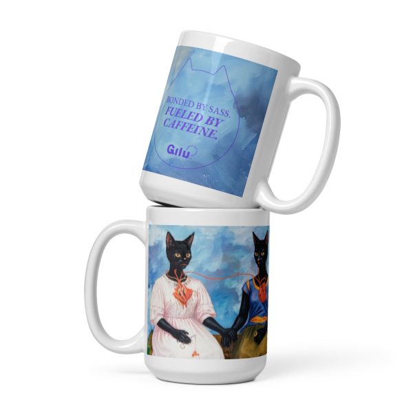 Sassy Cats Mug – Funny Frida-Style Coffee Cup for Cat Lovers - Image 3