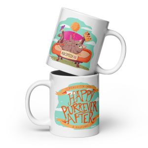 Happy Purrever After Cat Adoption Mug – White Glossy Rescue Gift