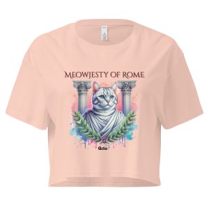 Meowjesty of Rome Cat Crop Top – Funny Cat Lover Shirt