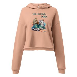 When in Rome Nap Cat Hoodie – Women’s Cropped Sweatshirt