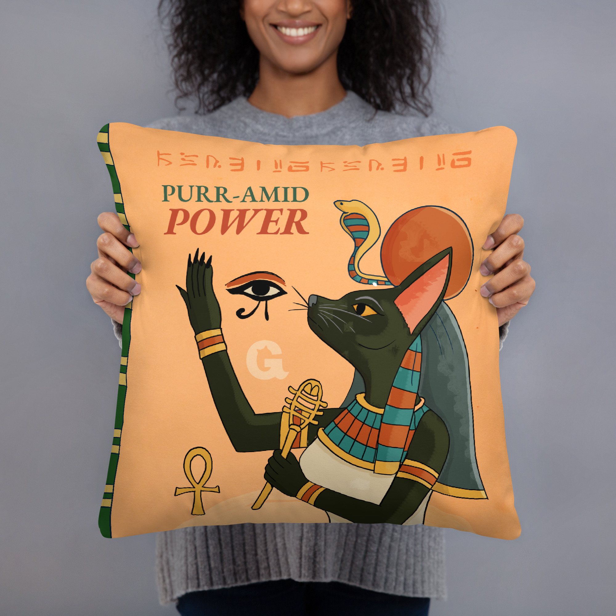 Deity Cat Pillow – Purr-amid Power - Image 2
