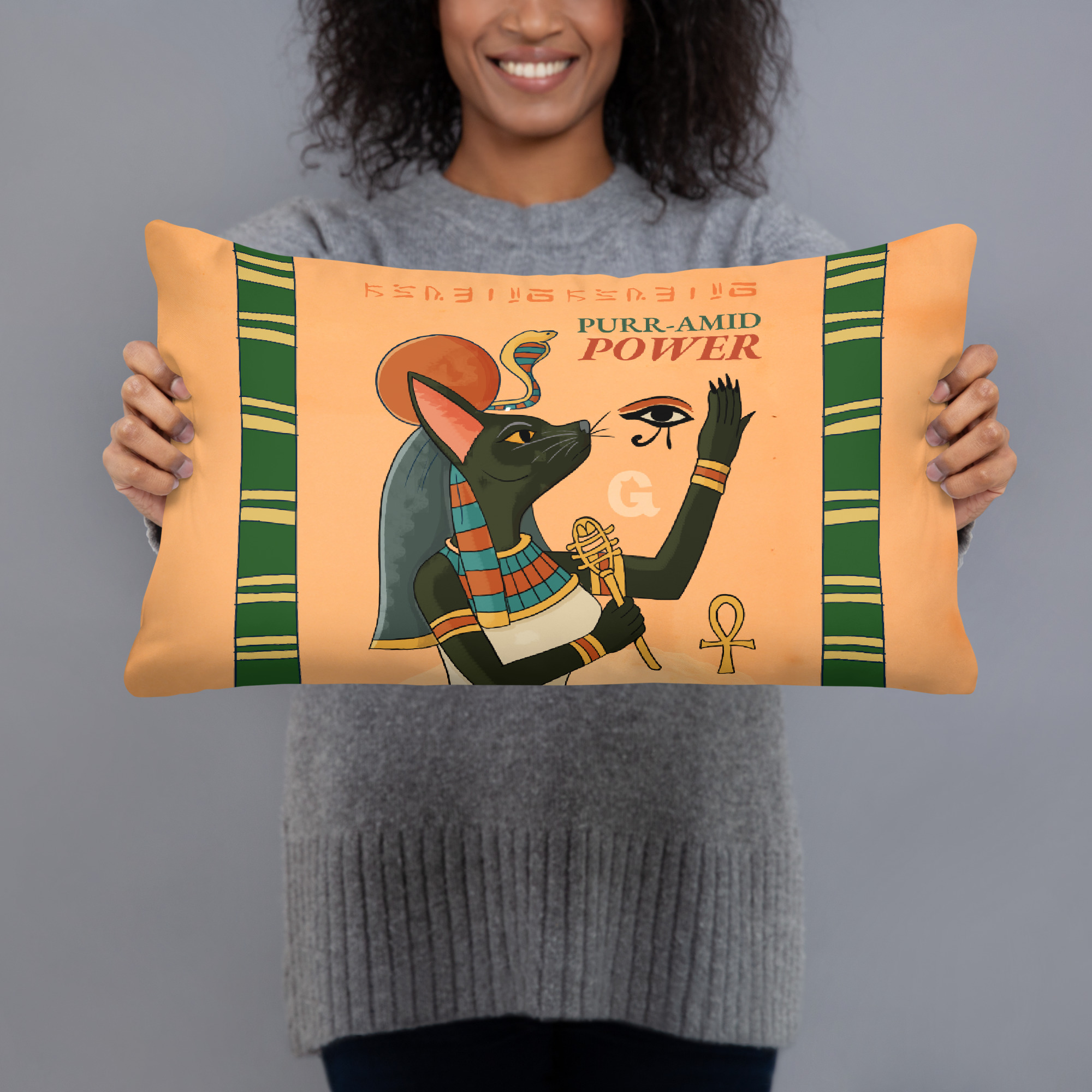 Deity Cat Pillow – Purr-amid Power - Image 3