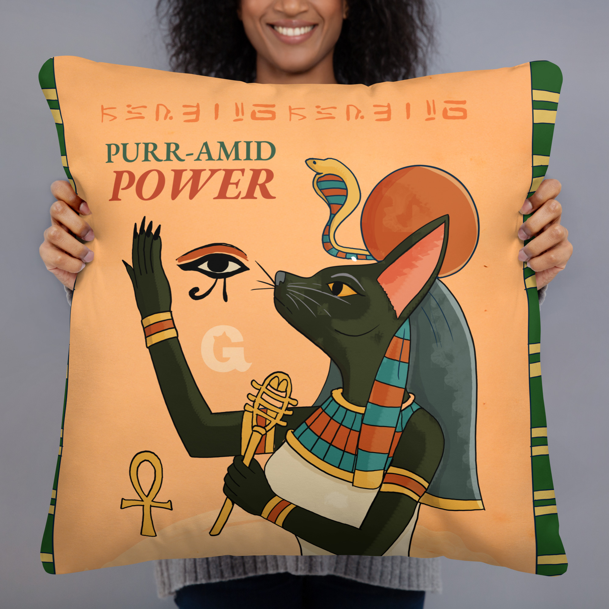 Deity Cat Pillow – Purr-amid Power - Image 6