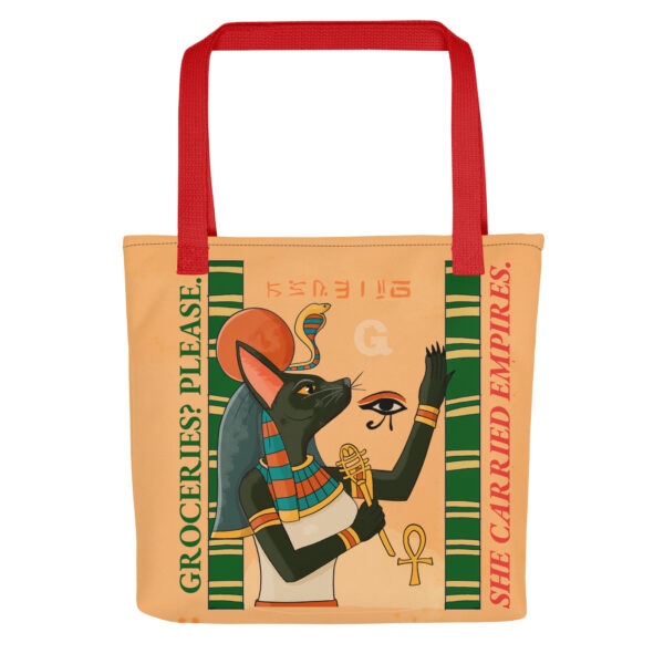 Deity Cat Tote Bag – Groceries? She Carried Empires - Image 5