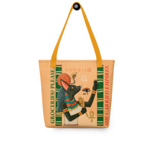Deity Cat Tote Bag – Groceries? She Carried Empires