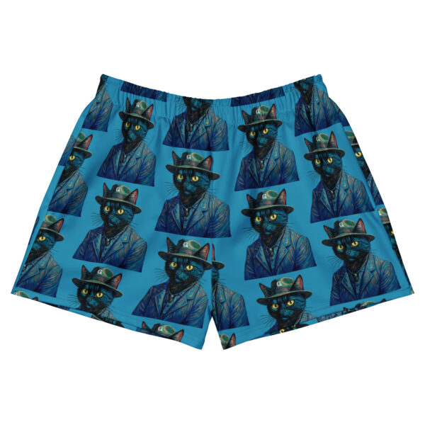 Van Gogh Cat Athletic Shorts – Artistic Unisex Workout Shorts